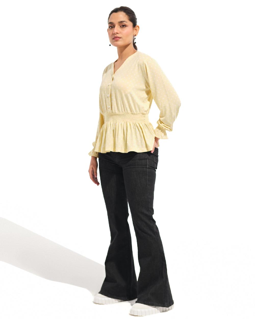 Engine Women Smocking Top LT4021-00S-LIM