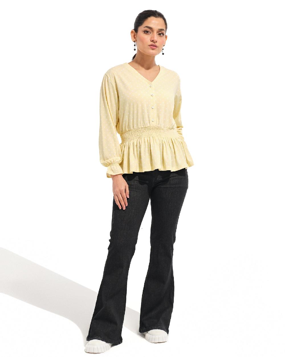 engine Women Smocking Top LT4021-00S-LIM