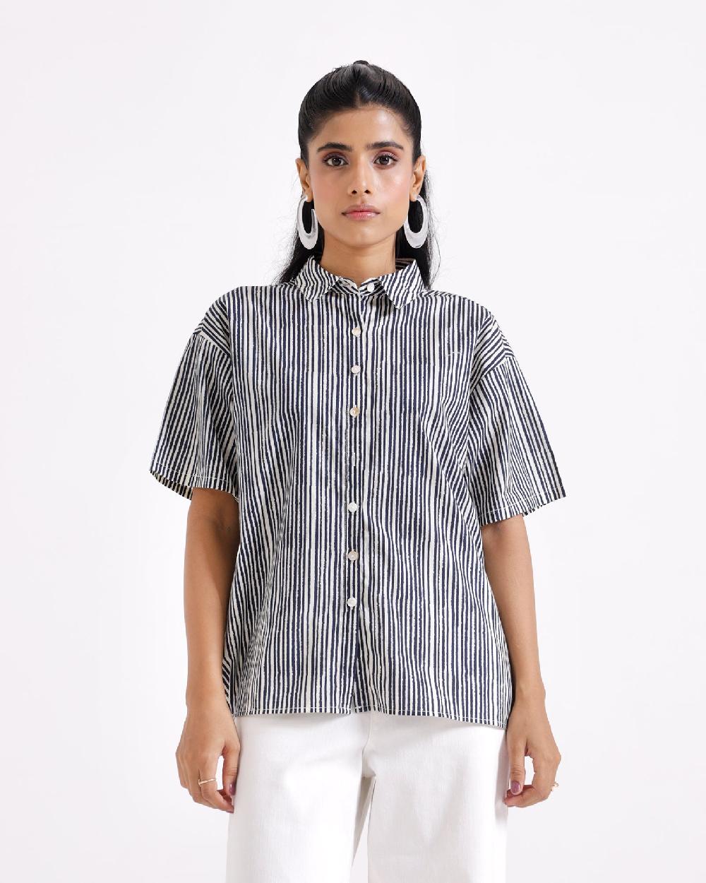 Engine Women Striper Top FLO142-00L-NVY