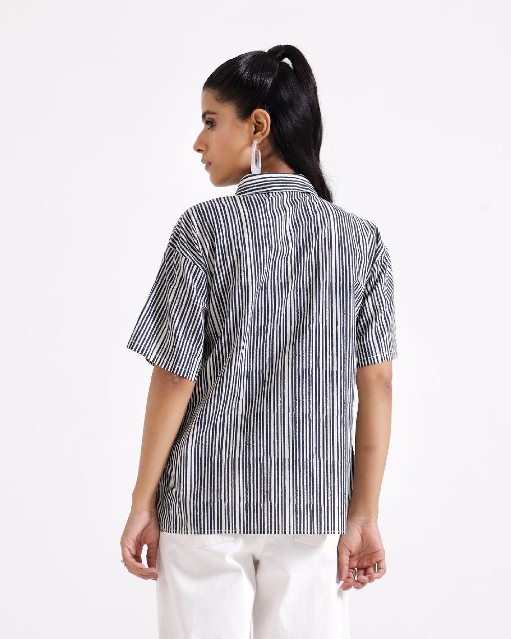 Engine Women Striper Top FLO142-00L-NVY