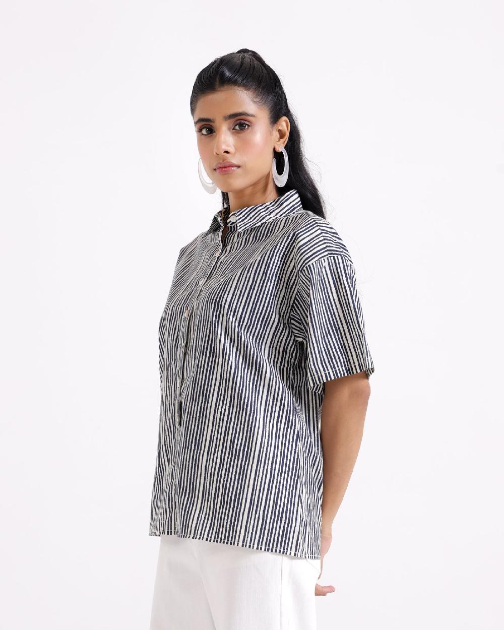 Engine Women Striper Top FLO142-00L-NVY