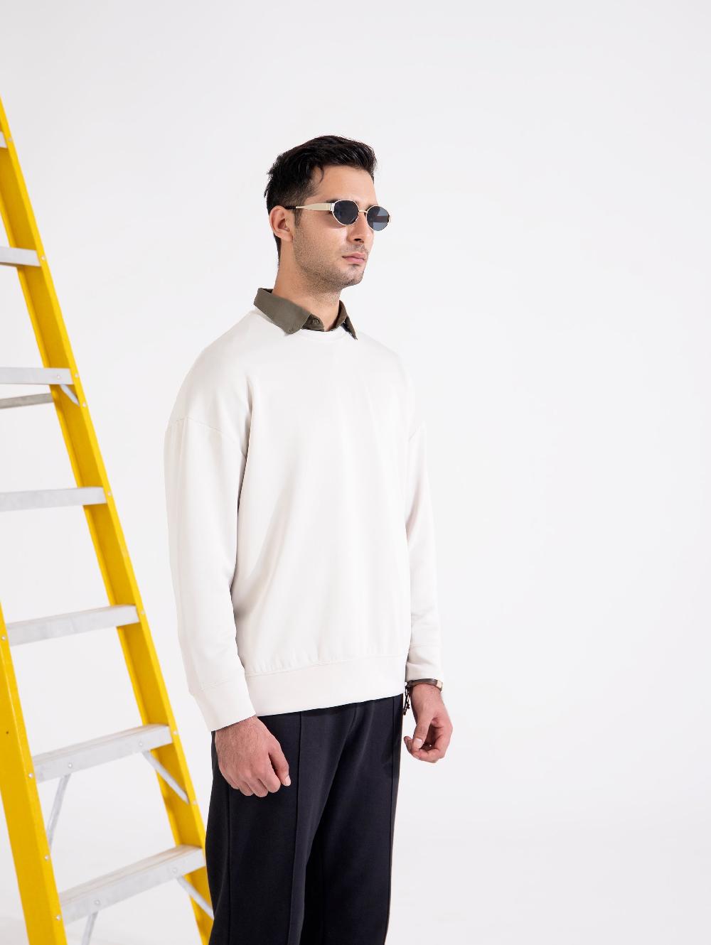 Engine Men Basic Loose Fit Sweatshirt MT4172-00S-SKN