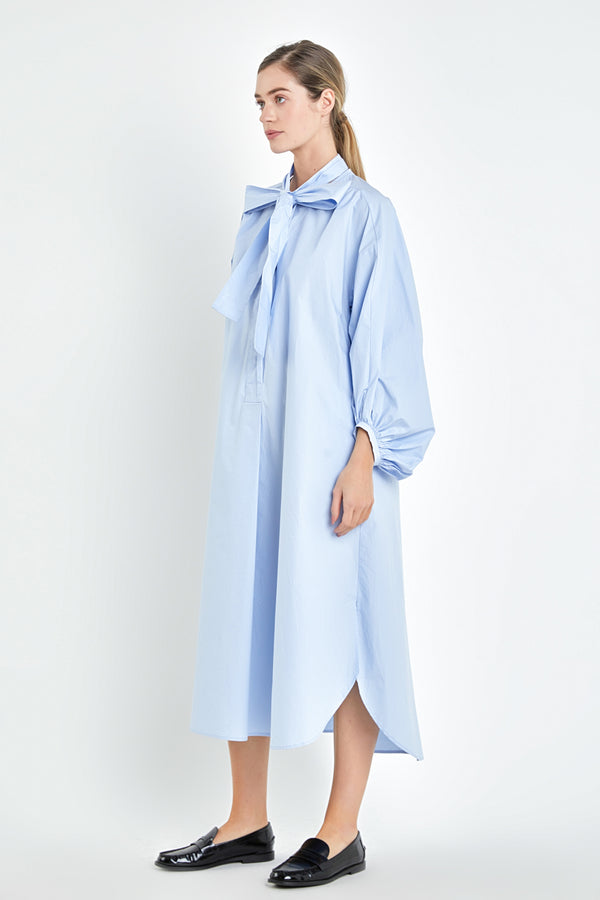 English Factory Billow Sleeve Maxi Dress POWDER BLUE