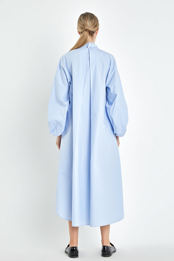 English Factory Billow Sleeve Maxi Dress POWDER BLUE
