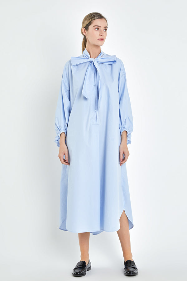 english factory Billow Sleeve Maxi Dress POWDER BLUE