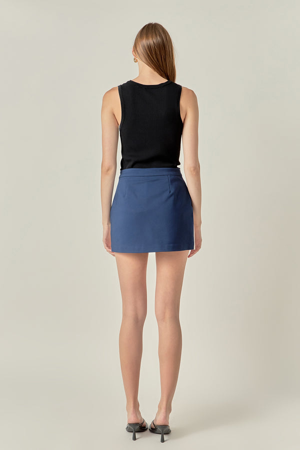 English Factory Colorblock High-Waisted Skort WHITE/NAVY
