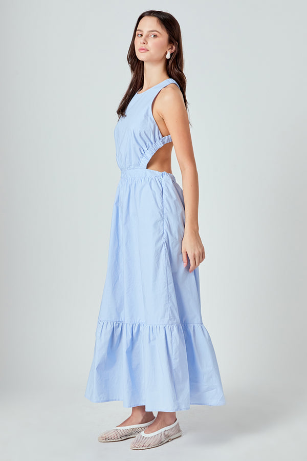 English Factory Elastic Detail Sleeveless Dress POWDER BLUE