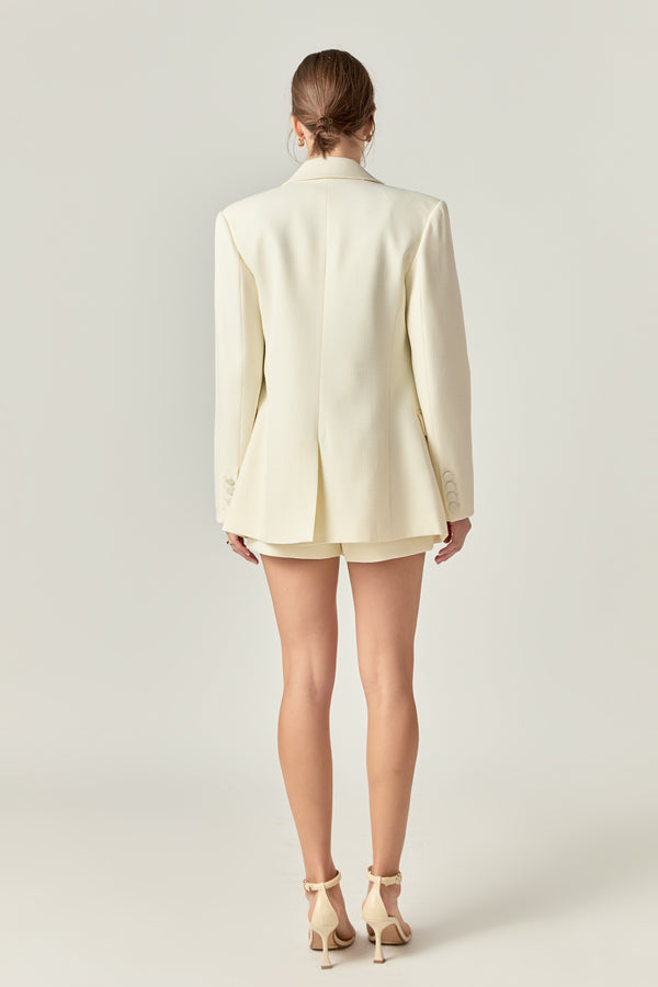 English Factory Emmeline Double Breasted Jacket CREAM