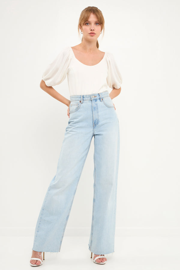 english factory All Knitdown Top WHITE