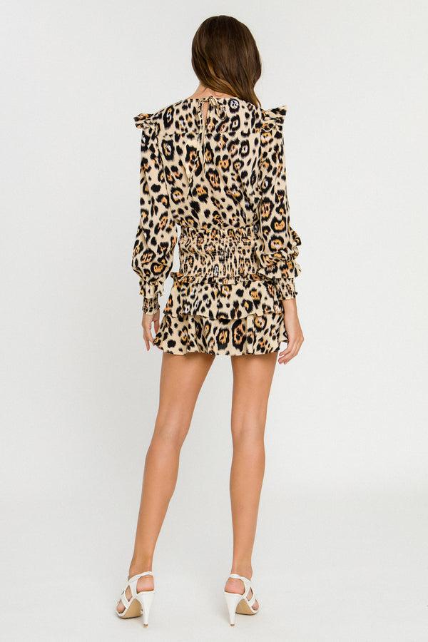 English Factory Animal Print Blouse MULTI