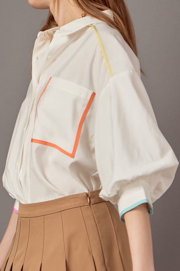 English Factory Anne Colorblock Shirt MULTI