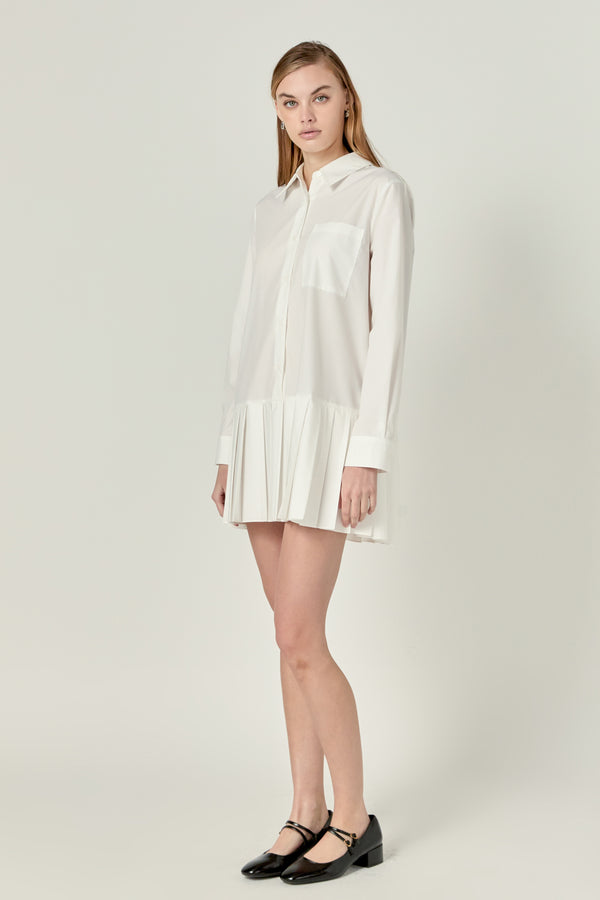 English Factory Anne Shirt Dress WHITE