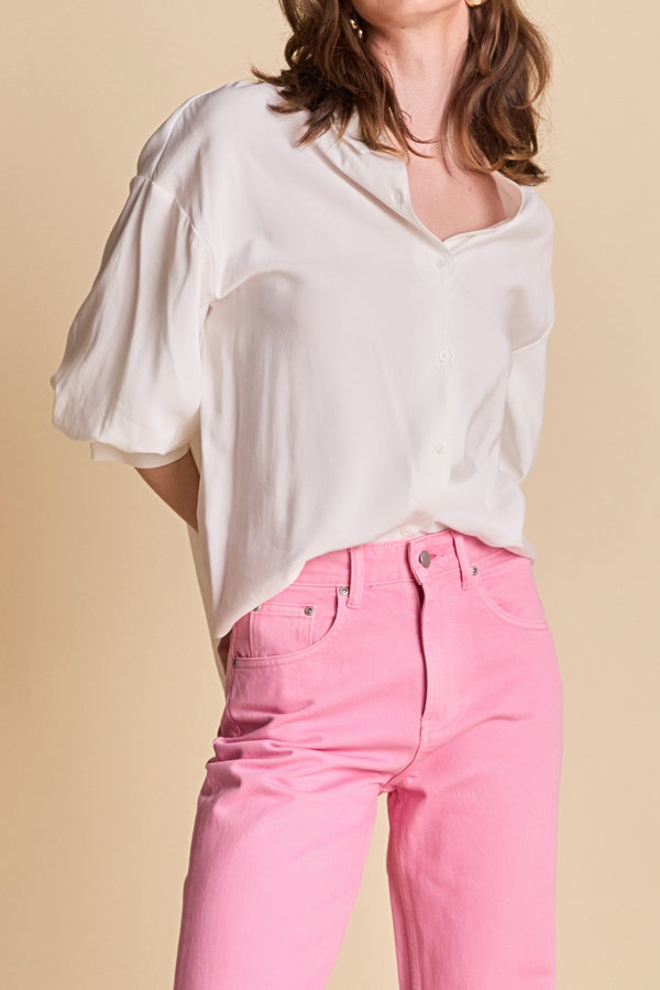 English Factory Balloon Sleeve Blouse WHITE