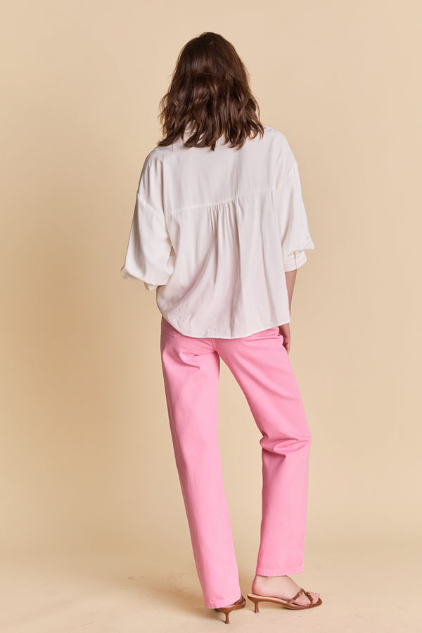 English Factory Balloon Sleeve Blouse WHITE