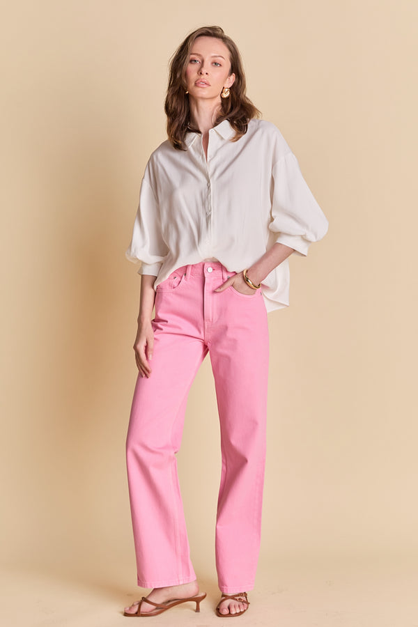 english factory Balloon Sleeve Blouse WHITE