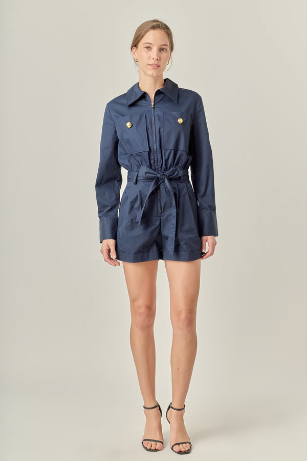 english factory Big Pocket Jumpsuit NAVY