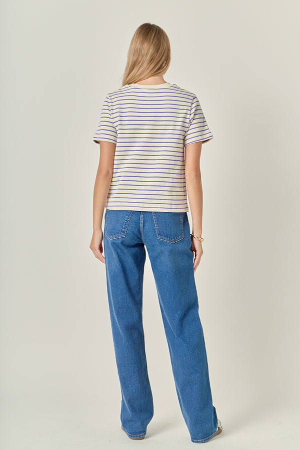 English Factory Black Stripe T-shirt PURPLE