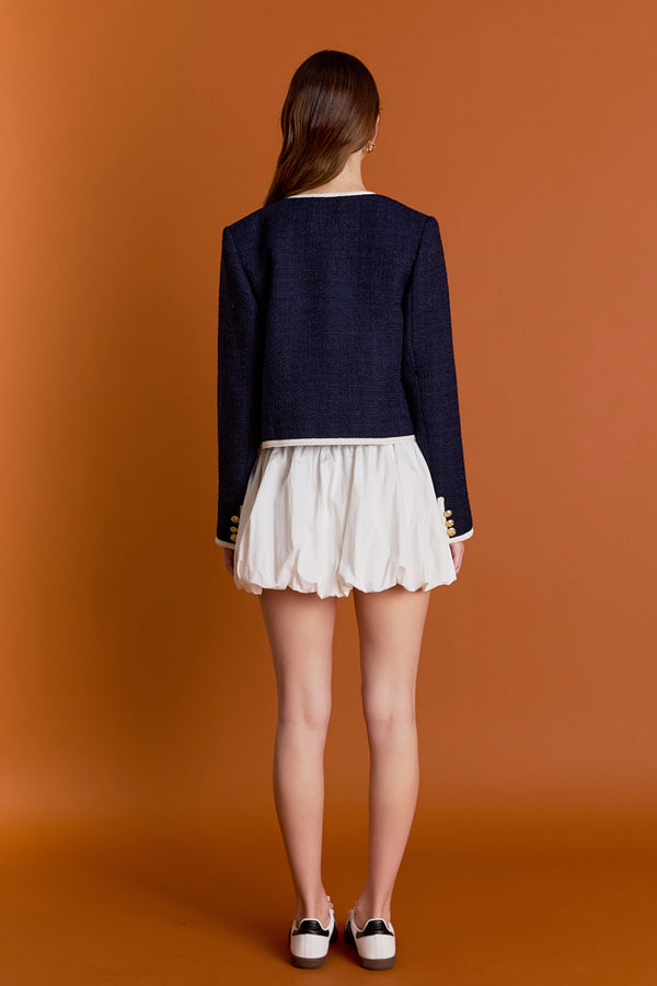 English Factory Blair Tweed Jacket NAVY