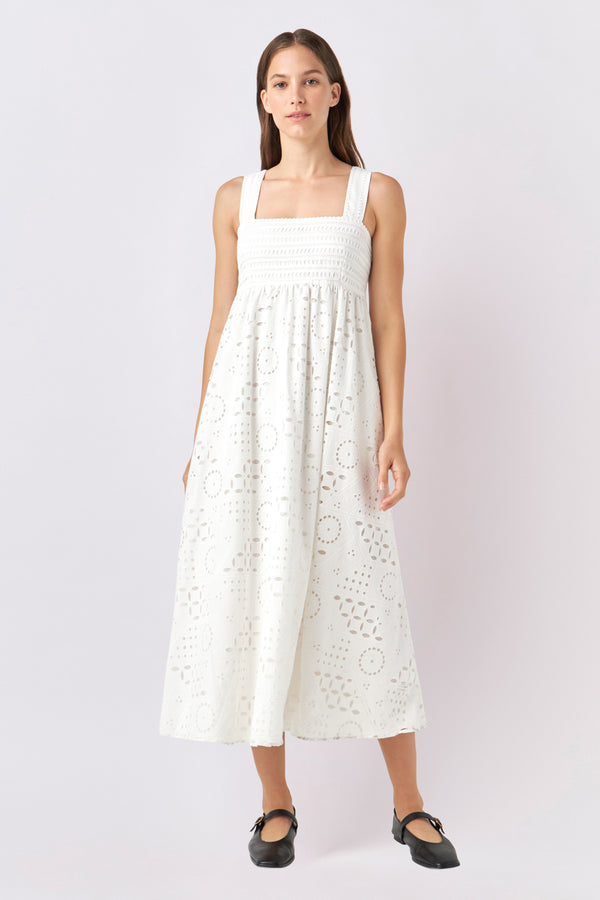 english factory Broderie Anglaise Maxi Dress WHITE