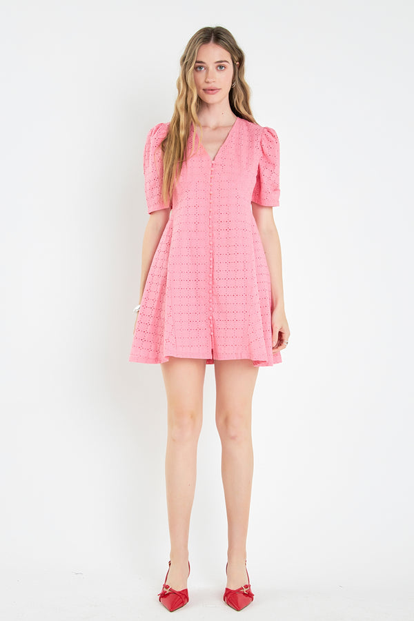 english factory Broderie Lace Dress PINK