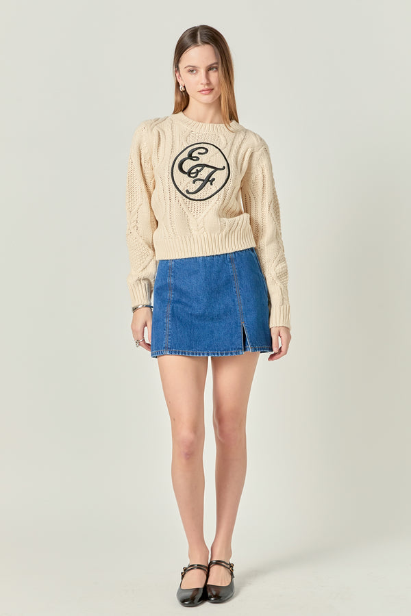 English Factory Cable Knit IVORY
