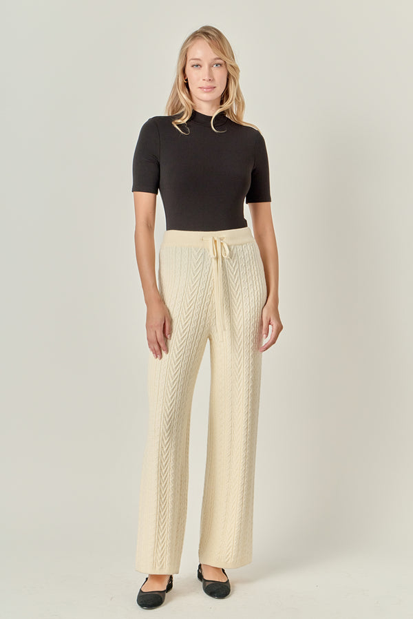 english factory Cable Knit Long Pants IVORY