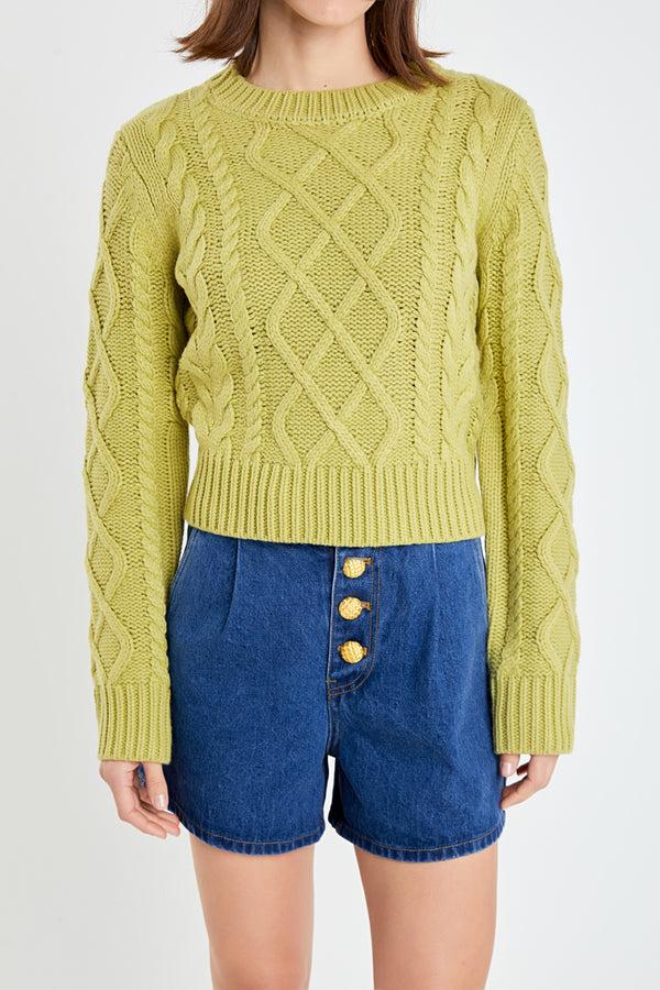 English Factory Cable-Knit Sweater CREAM