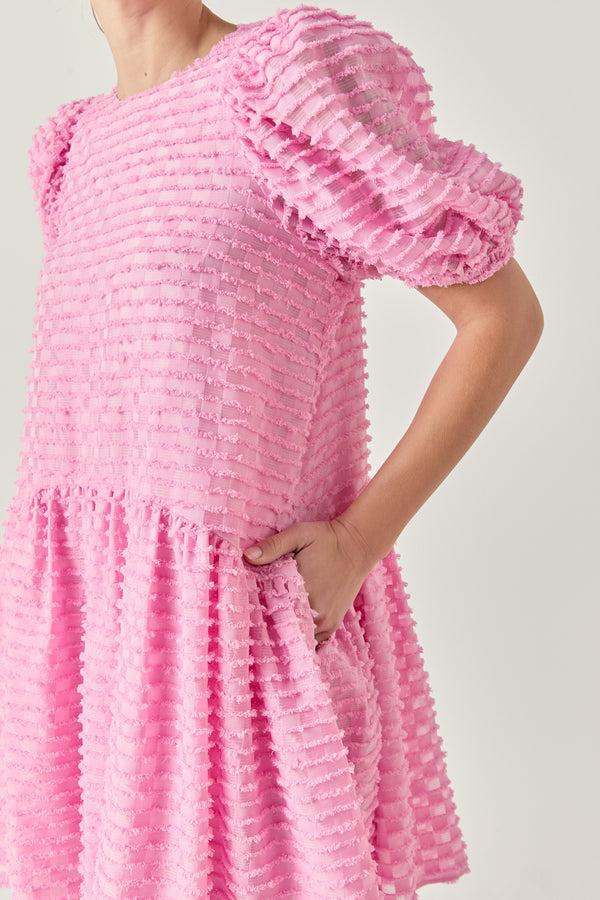 English Factory Check Baby Doll Mini Dress PINK