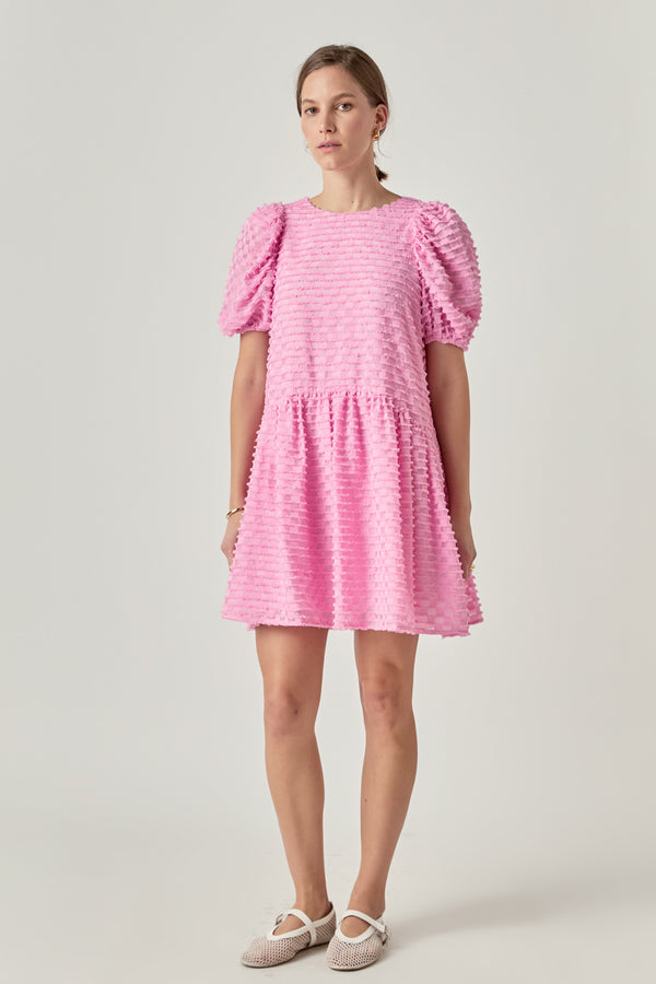 English Factory Check Baby Doll Mini Dress PINK