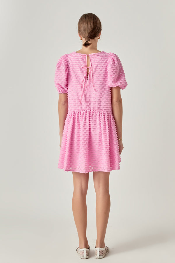 English Factory Check Baby Doll Mini Dress PINK