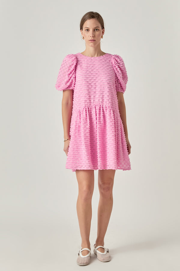 english factory Check Baby Doll Mini Dress PINK