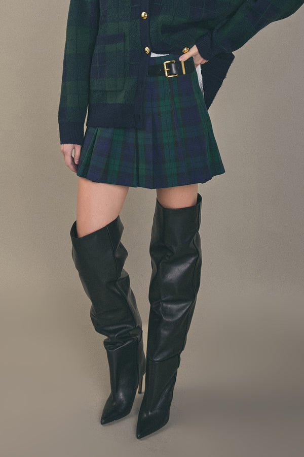 English Factory Check Skort GREEN MULTI