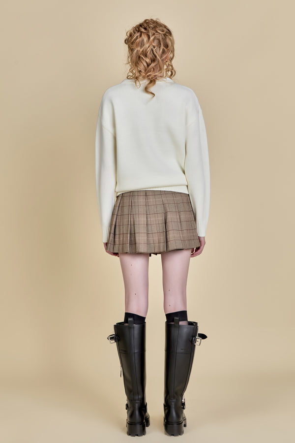 English Factory Cheers Lettering Sweater WHITE