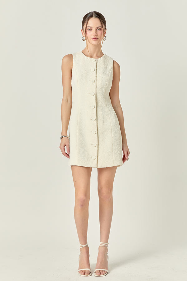english factory Chloe Sleeveless Dress OFF WHITE