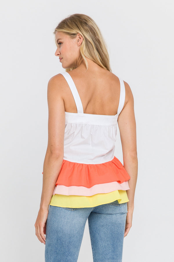English Factory Color Block 3 Tiers Top MULTI