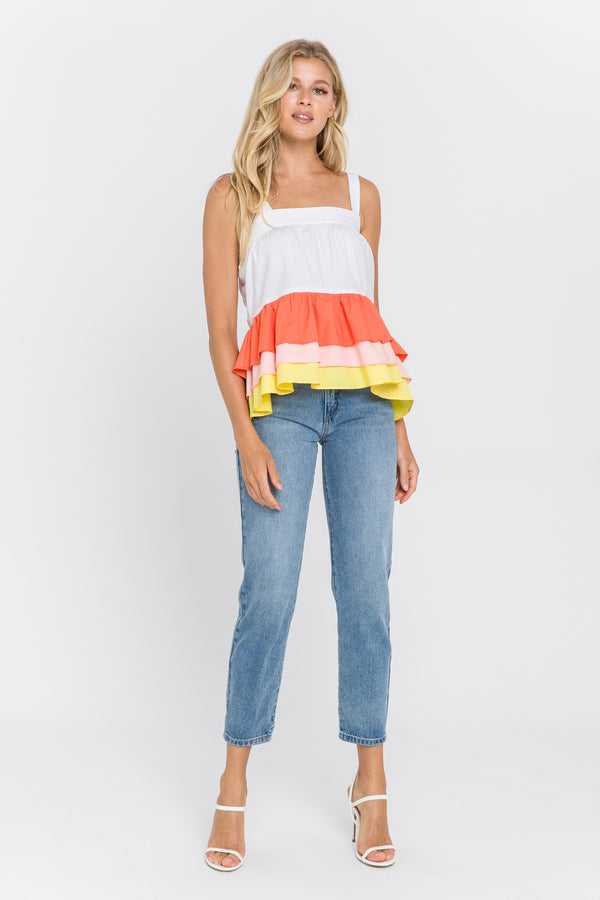 english factory Color Block 3 Tiers Top MULTI