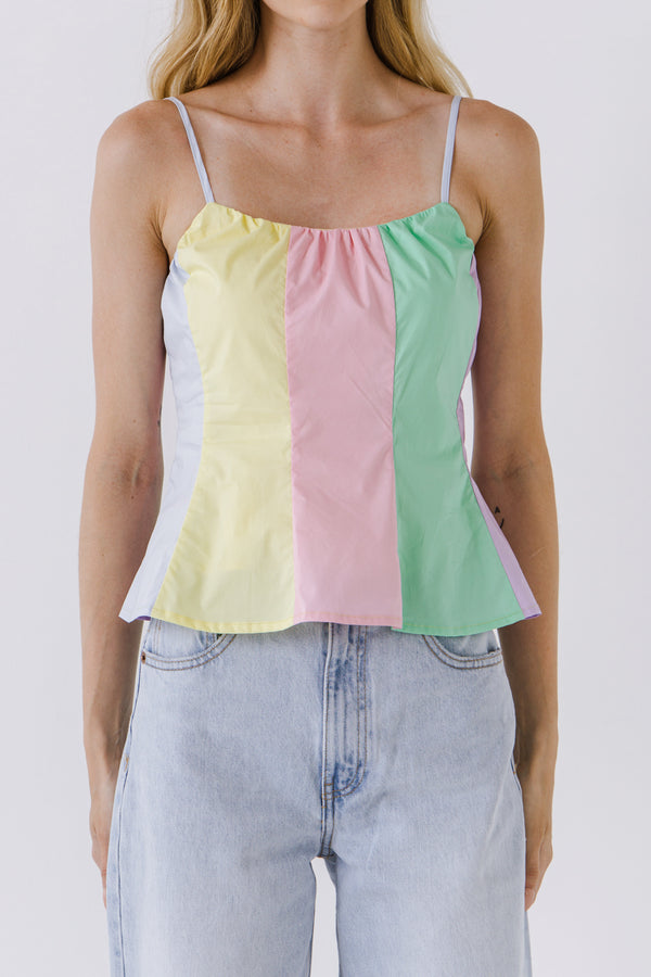 English Factory Color Block Cami Top MULTI