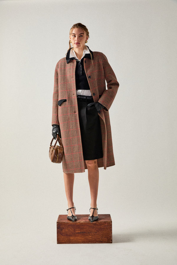english factory Color Block Coat BROWN