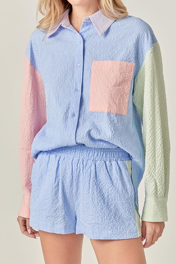 English Factory Colorblock Breeze Shirt MULTI
