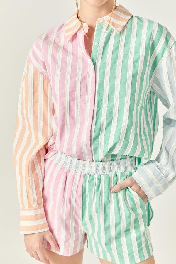 English Factory Colorblock Stripe Shirt MULTI