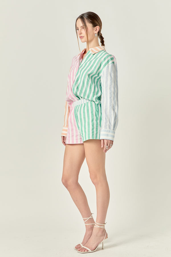 English Factory Colorblock Stripe Shirt MULTI