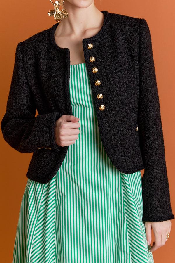 English Factory Darcy Tweed Jacket BLACK