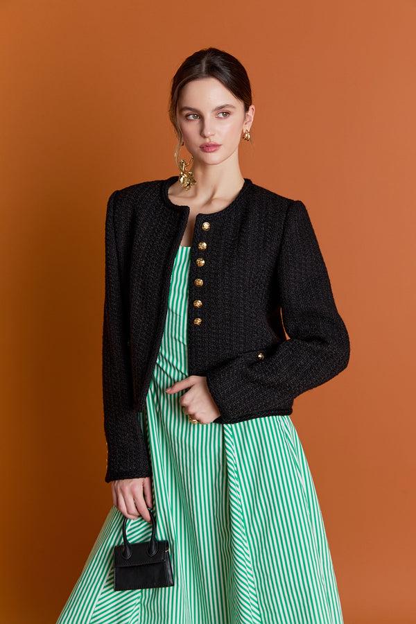 english factory Darcy Tweed Jacket BLACK