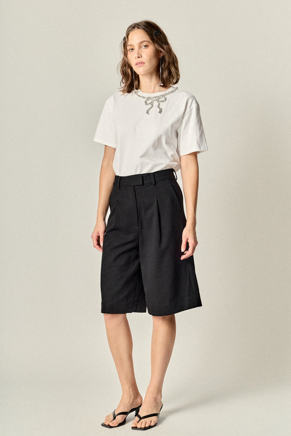 English Factory Dazzle Bow Tee WHITE