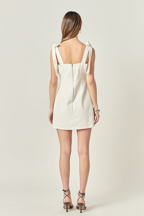 English Factory Denim Mini Dress WHITE