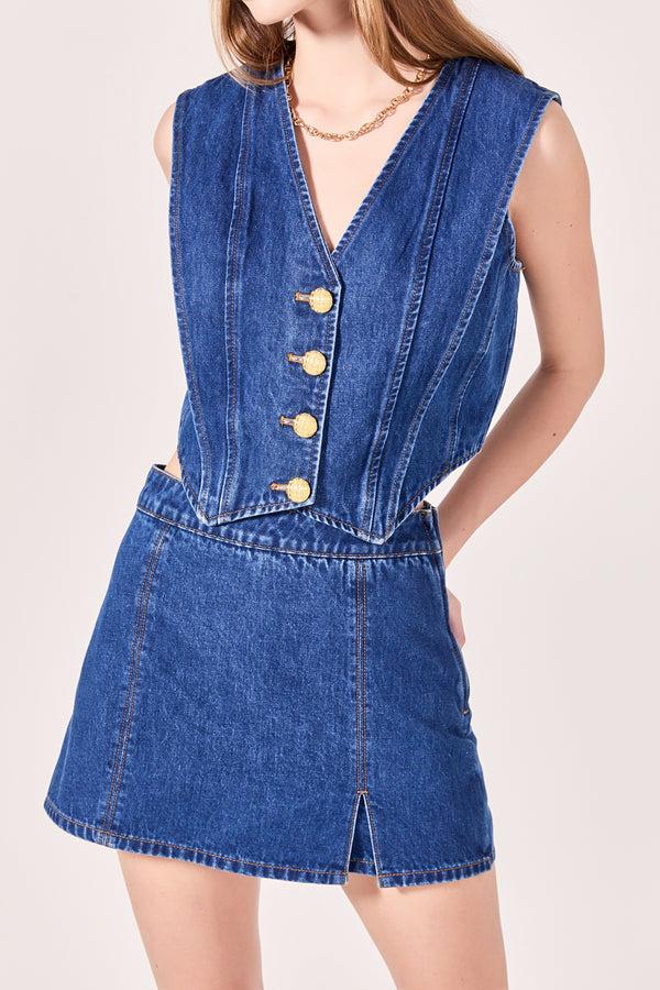 English Factory Denim Vest DARK DENIM