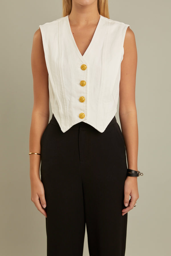 English Factory Denim Vest DARK DENIM