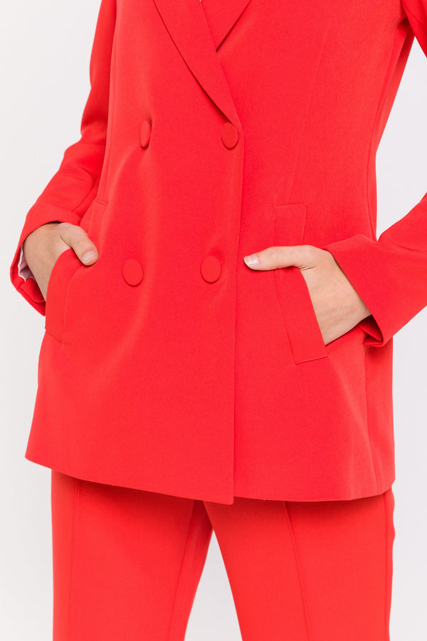 English Factory Double Breasted Blazer RED