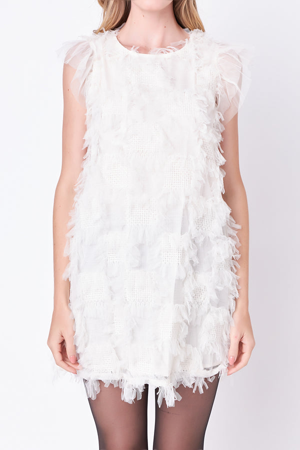 English Factory Embellished Mini Dress IVORY