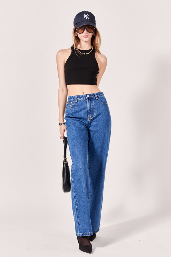 English Factory Embroidered Bow Denim DENIM